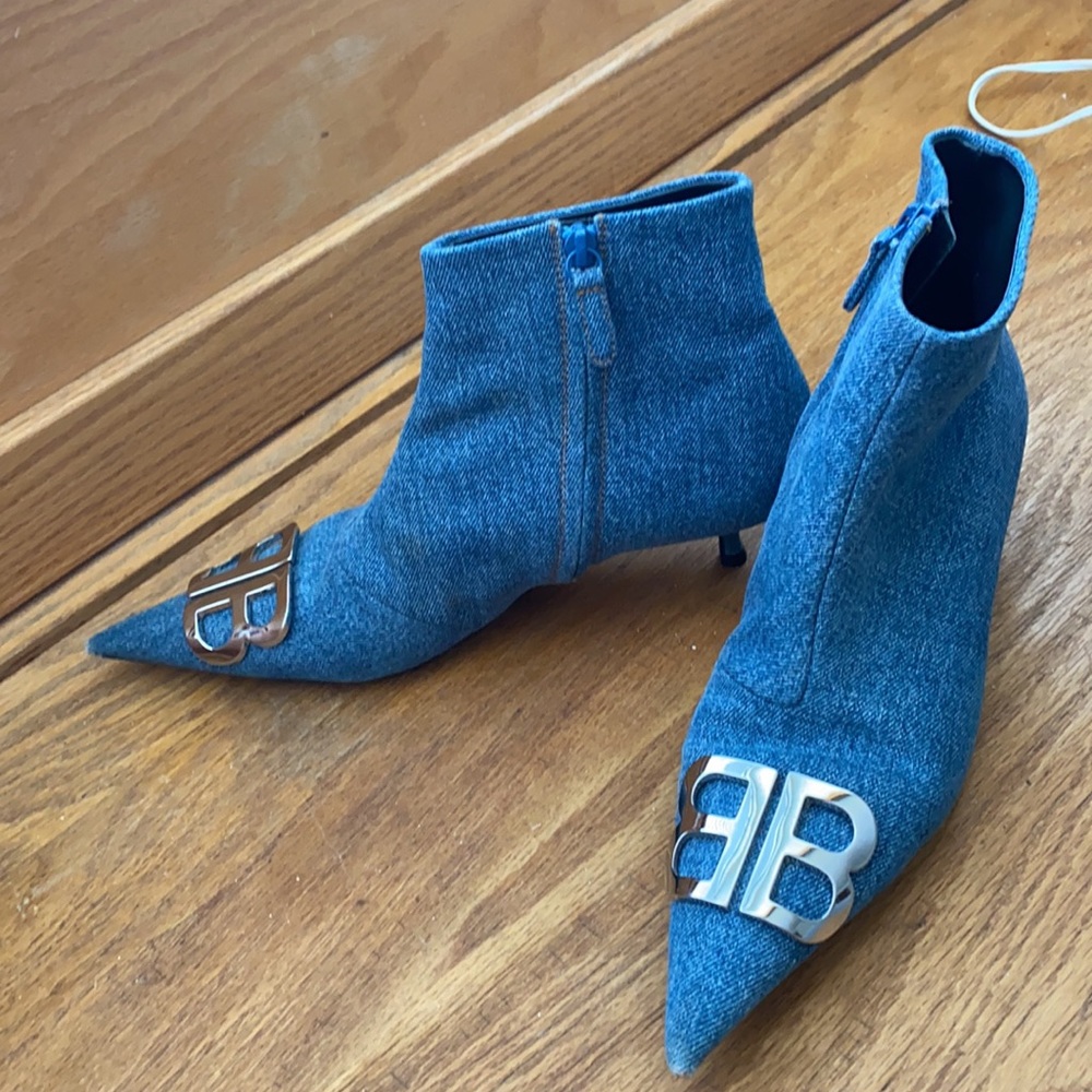Balenciaga bb denim ankle boots - Picture 2 of 7